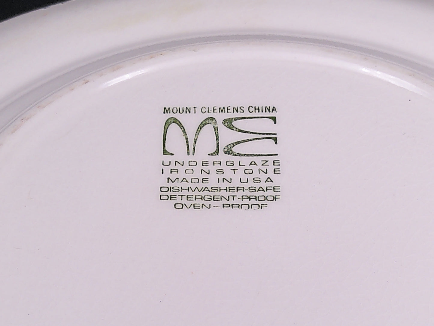 Currier & Ives by Mount Clemens China Dinner Plate Blue and White Transferware