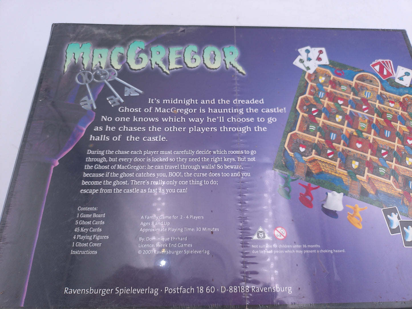 MacGregor 2001 Ravensburger Haunted Castle Board Game Complete Set Sealed