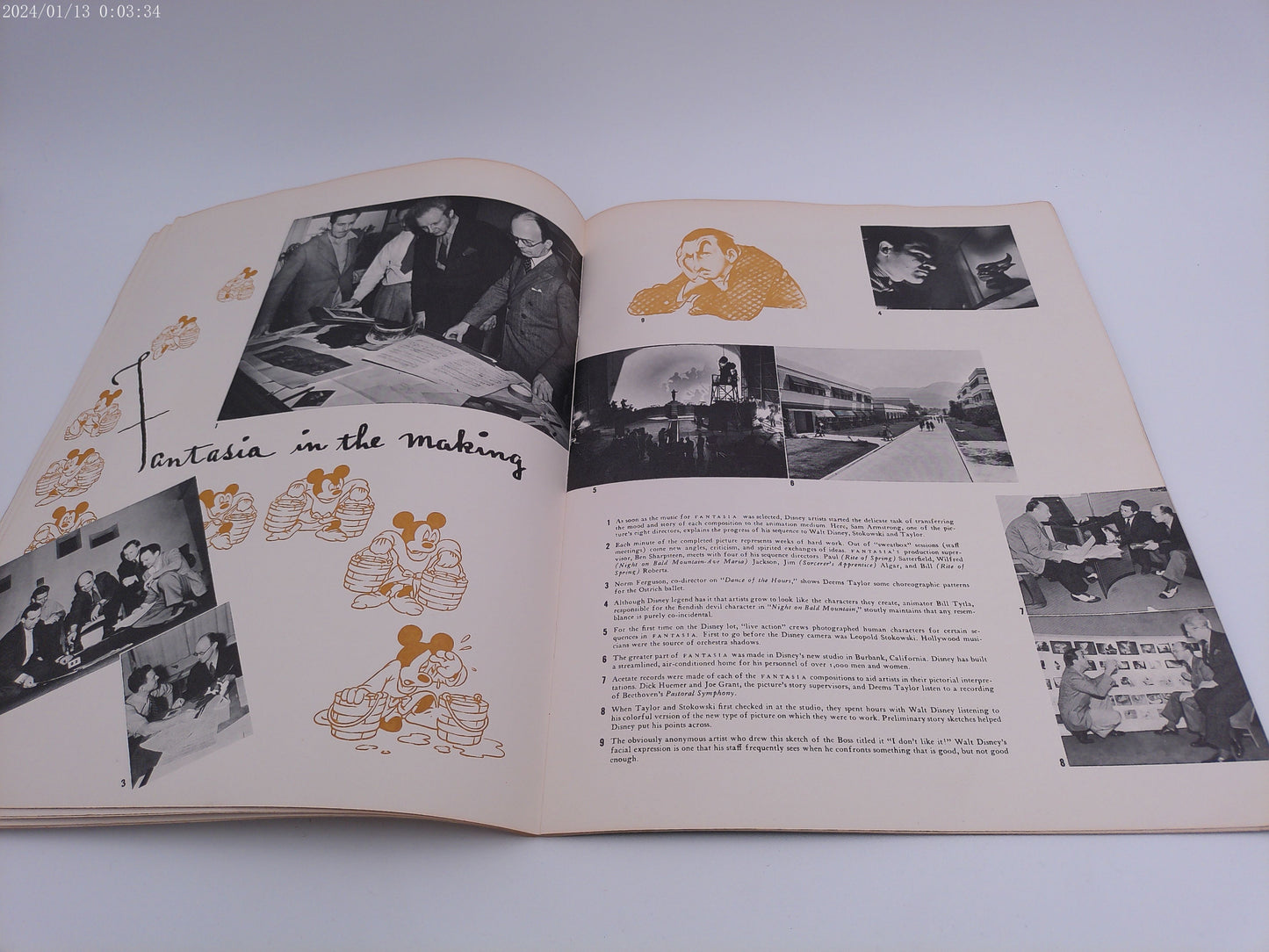 Vintage 1940 Walt Disney “Fantasia” Souvenir Program Book