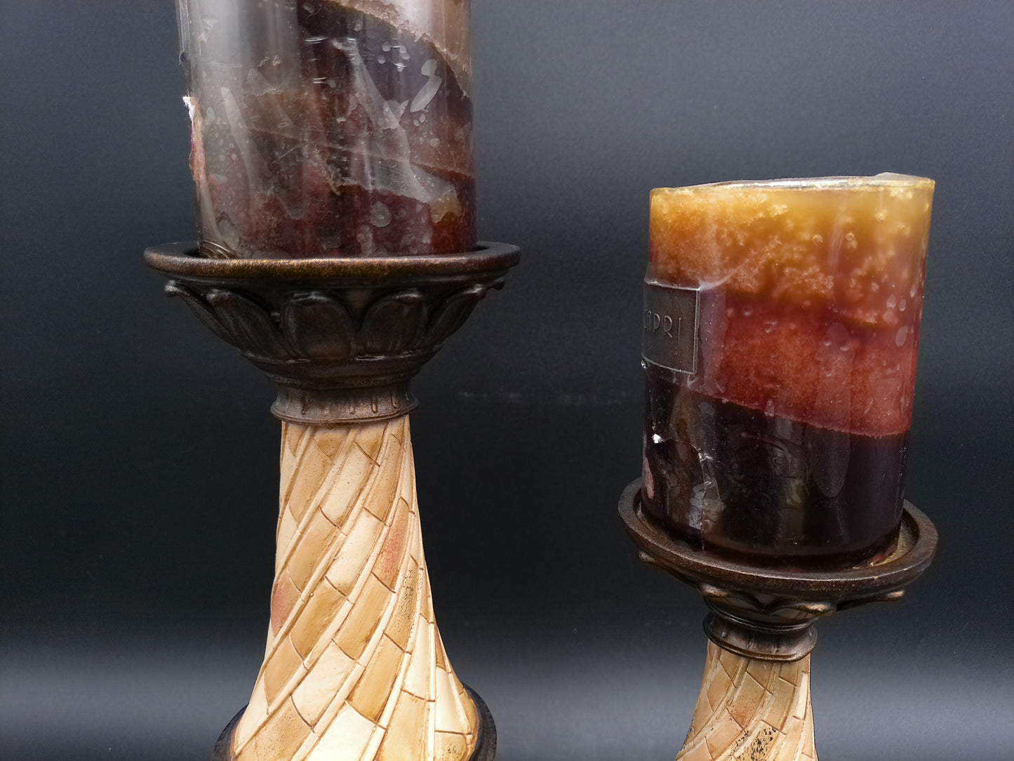 Candle Stick Holders and Capri Candle Vintage Beautiful Design set of 2