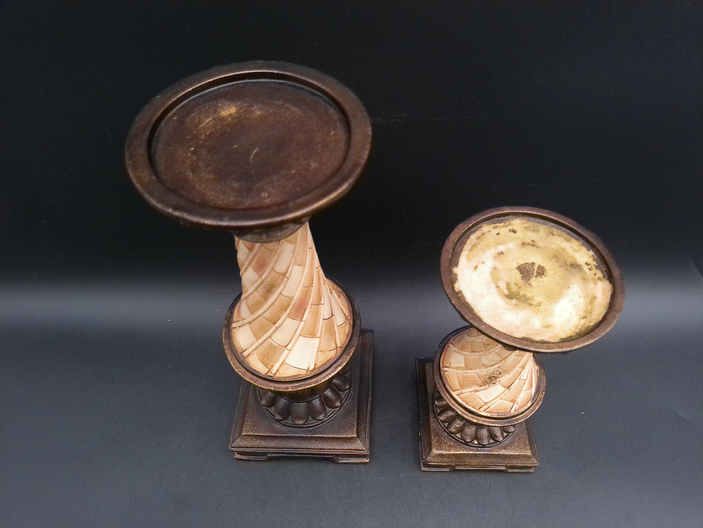 Candle Stick Holders and Capri Candle Vintage Beautiful Design set of 2