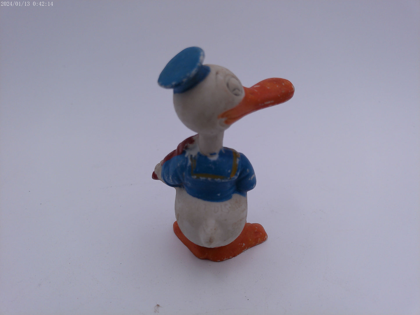 Donald Duck Long Bill  Bisque Musician Playing Violin 4 1/2” Disney 1930s Japan