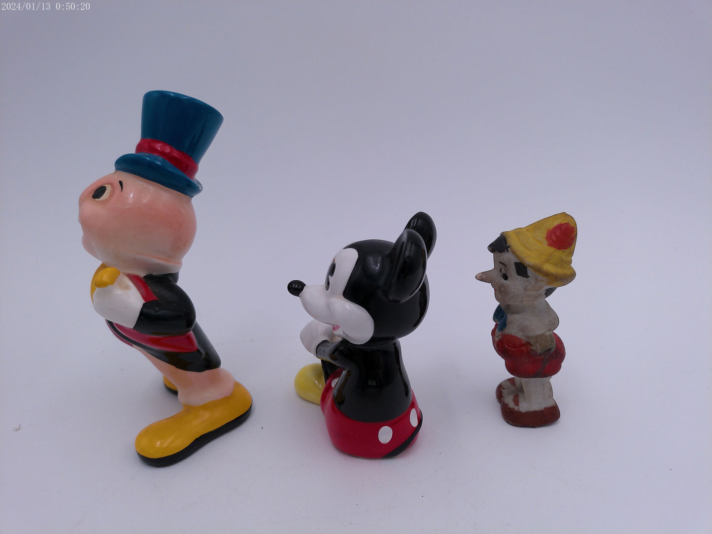 Disney Vintage Figurines Mickey Mouse Jiminy Cricket