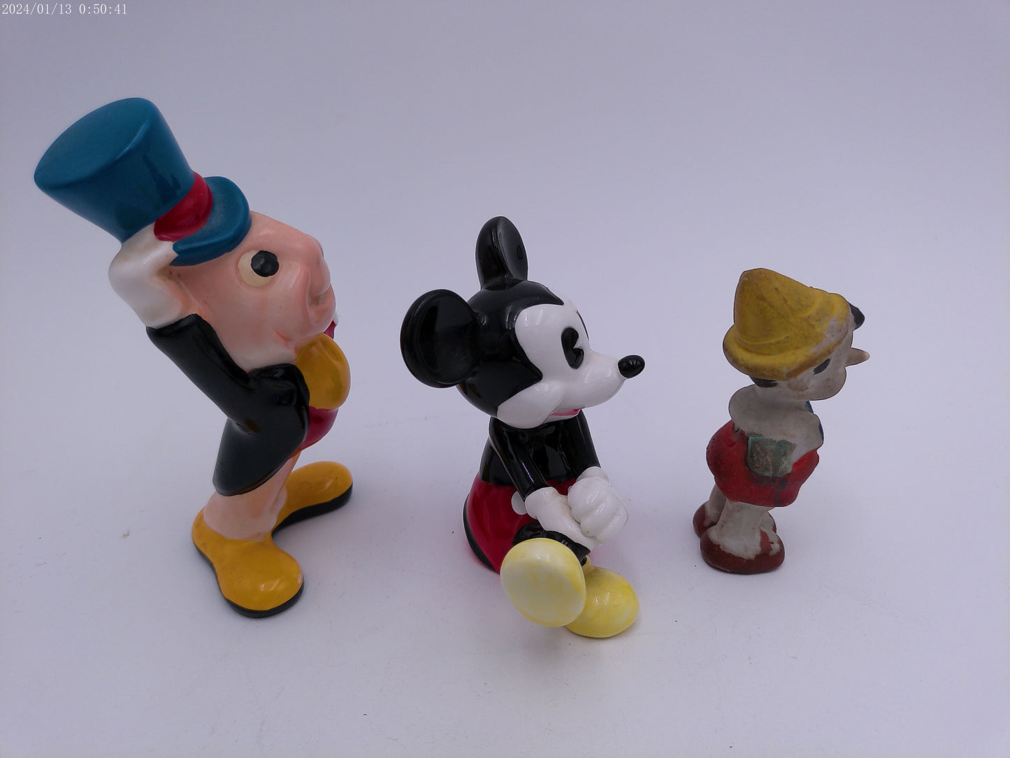 Disney Vintage Figurines Mickey Mouse Jiminy Cricket