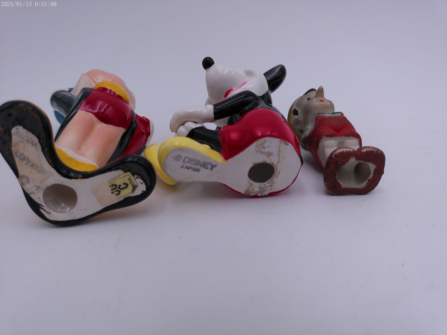 Disney Vintage Figurines Mickey Mouse Jiminy Cricket