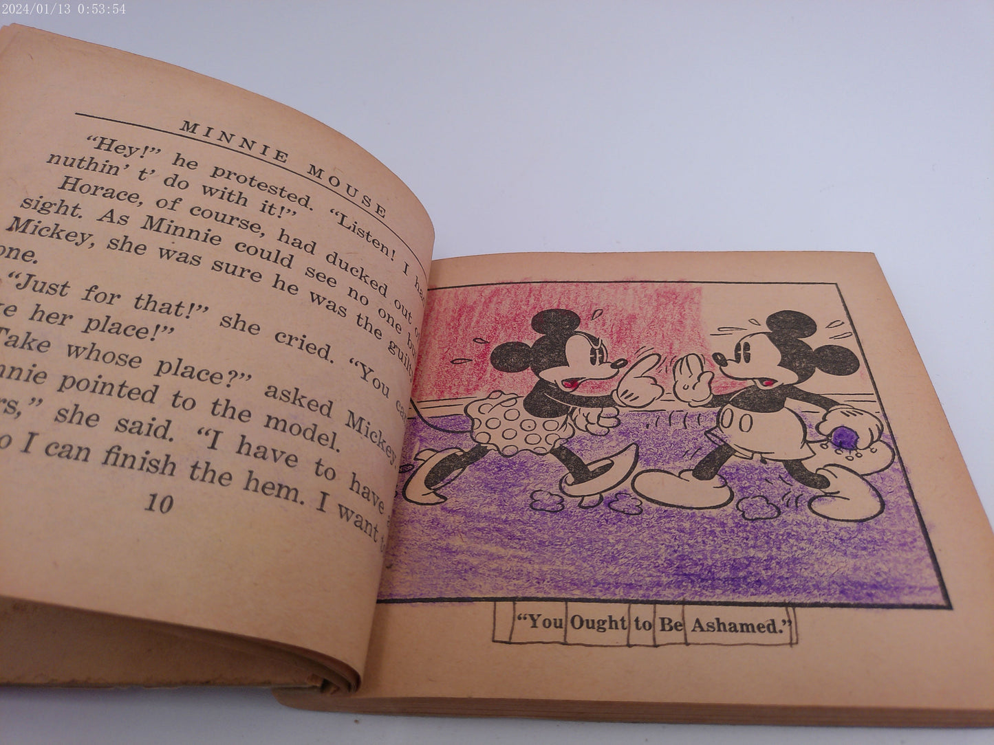 Disney Minnie Mouse 1938 Book and Mickey Mouse Cine Art Films