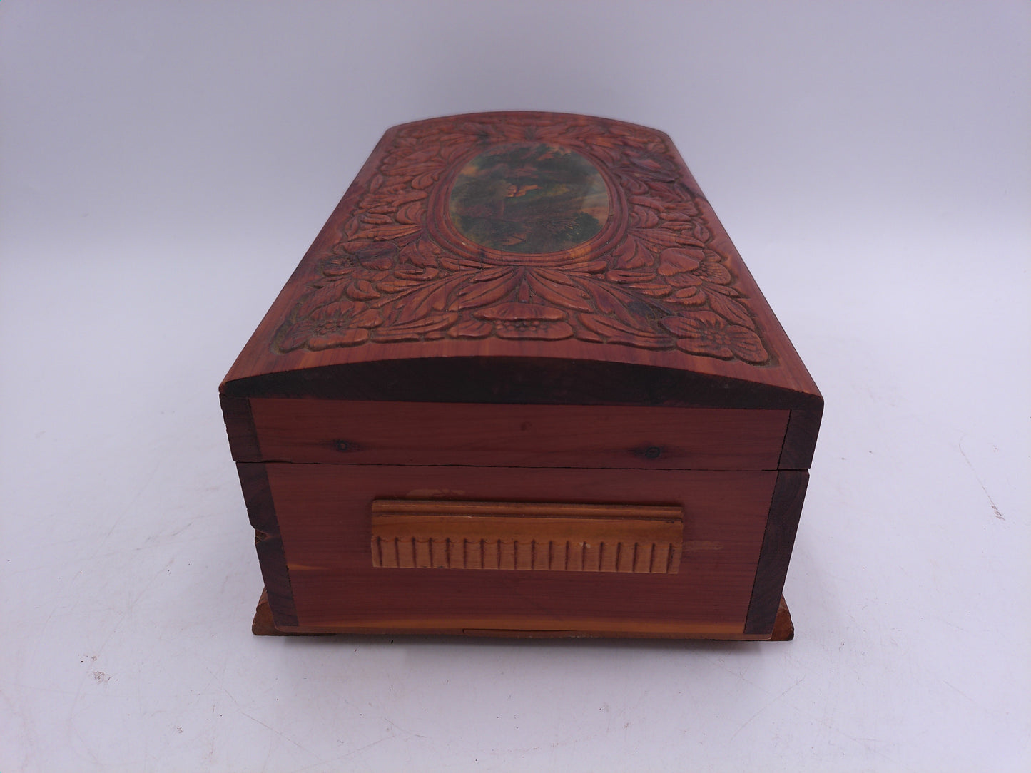 Wooden Jewelry Box Hand Carved with Intricate design