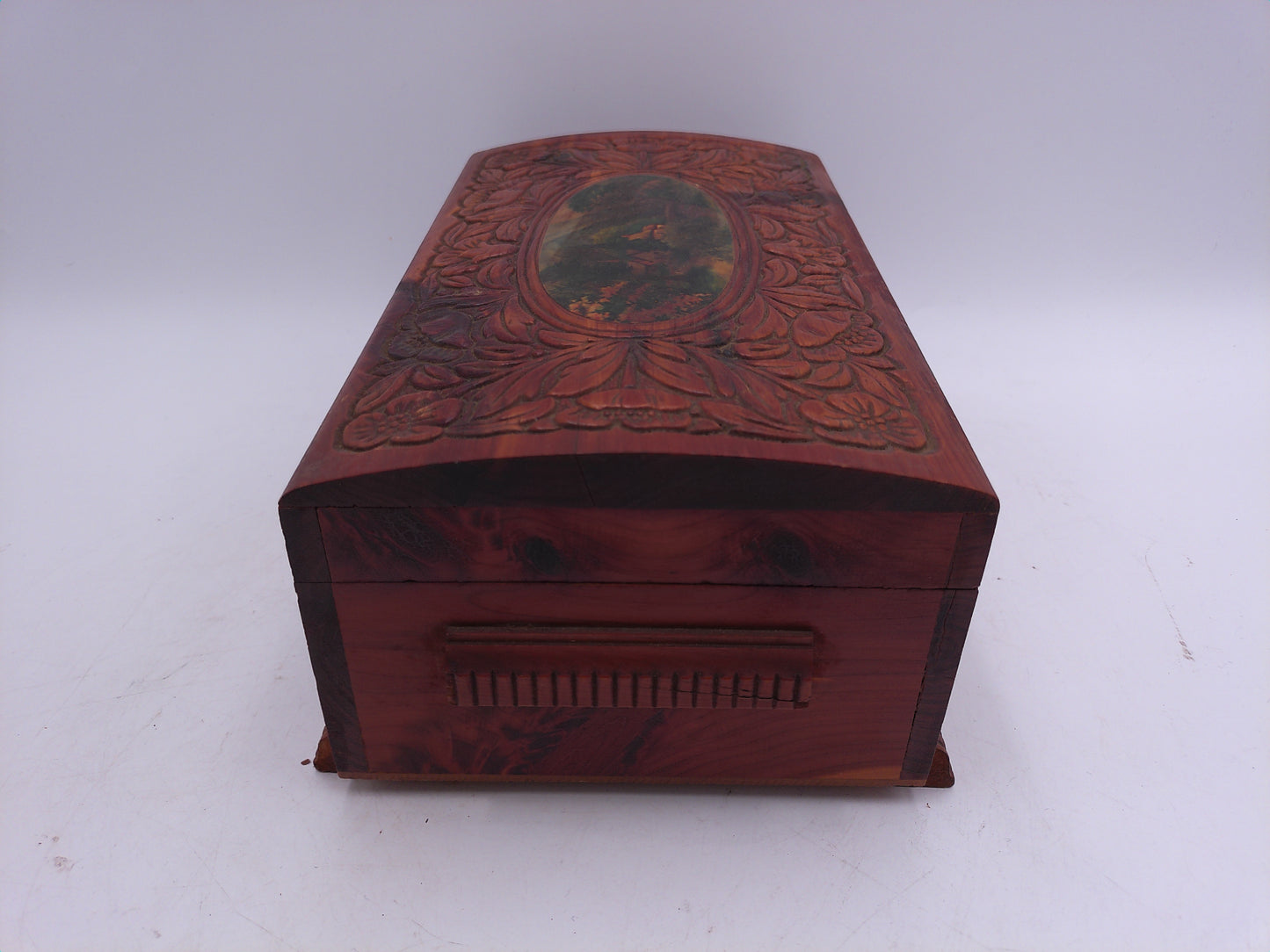 Wooden Jewelry Box Hand Carved with Intricate design