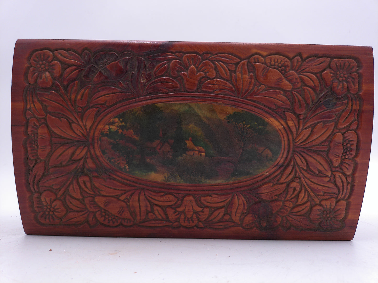 Wooden Jewelry Box Hand Carved with Intricate design