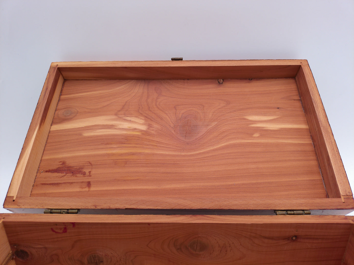 Jewelry cedar chest vintage wood dresser box w/ country cottage print