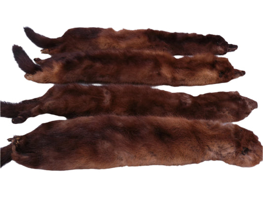 Lot of 4 mink pelts Vintage Fur Stole   4 Heads & Tails