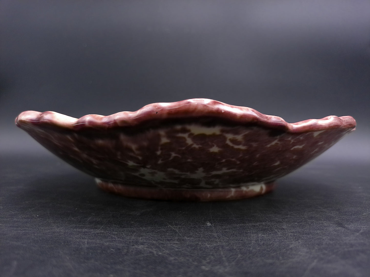 Arsenal Pottery Majolica Maple Leaf Serving Bowl 1880's-1890's