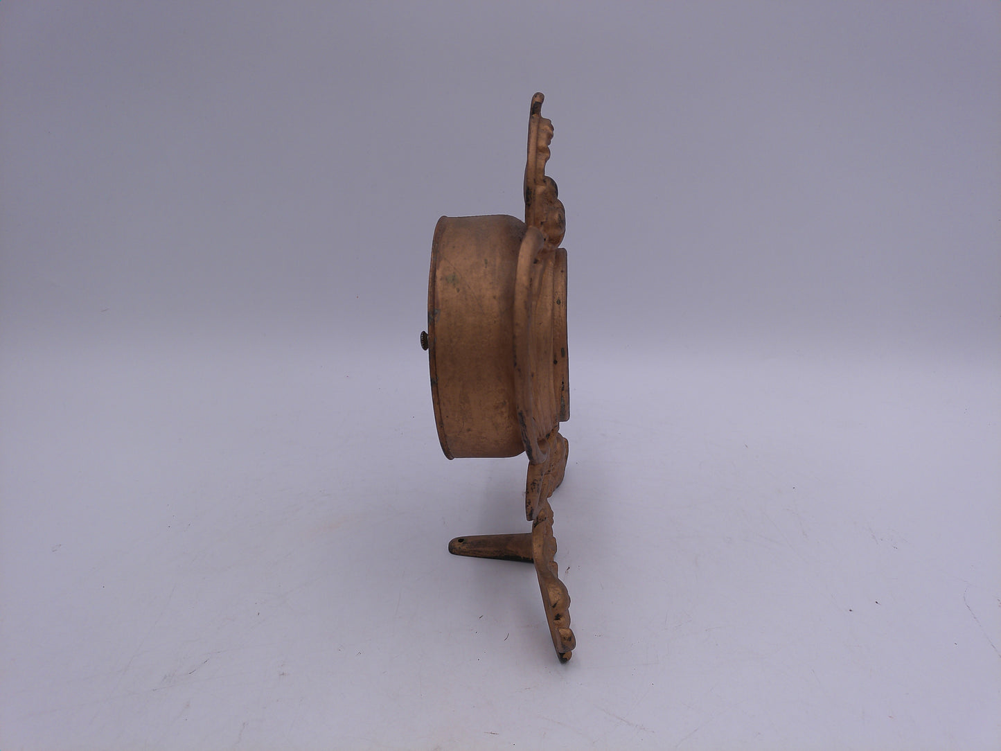 Brass Clock w/ Koi Devil Fish Clamshell Dolphin and Shell Motif  Vintage