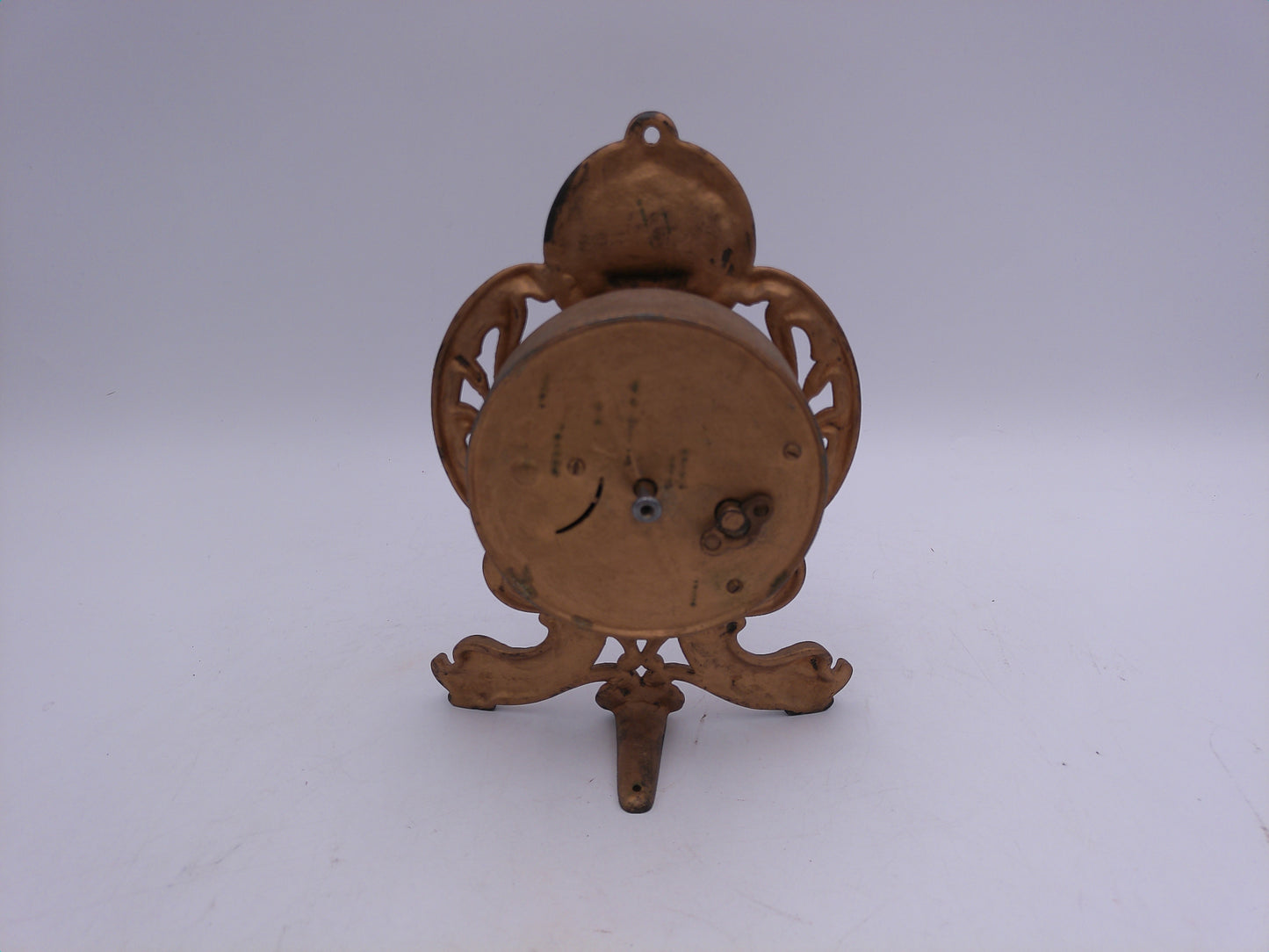 Brass Clock w/ Koi Devil Fish Clamshell Dolphin and Shell Motif  Vintage