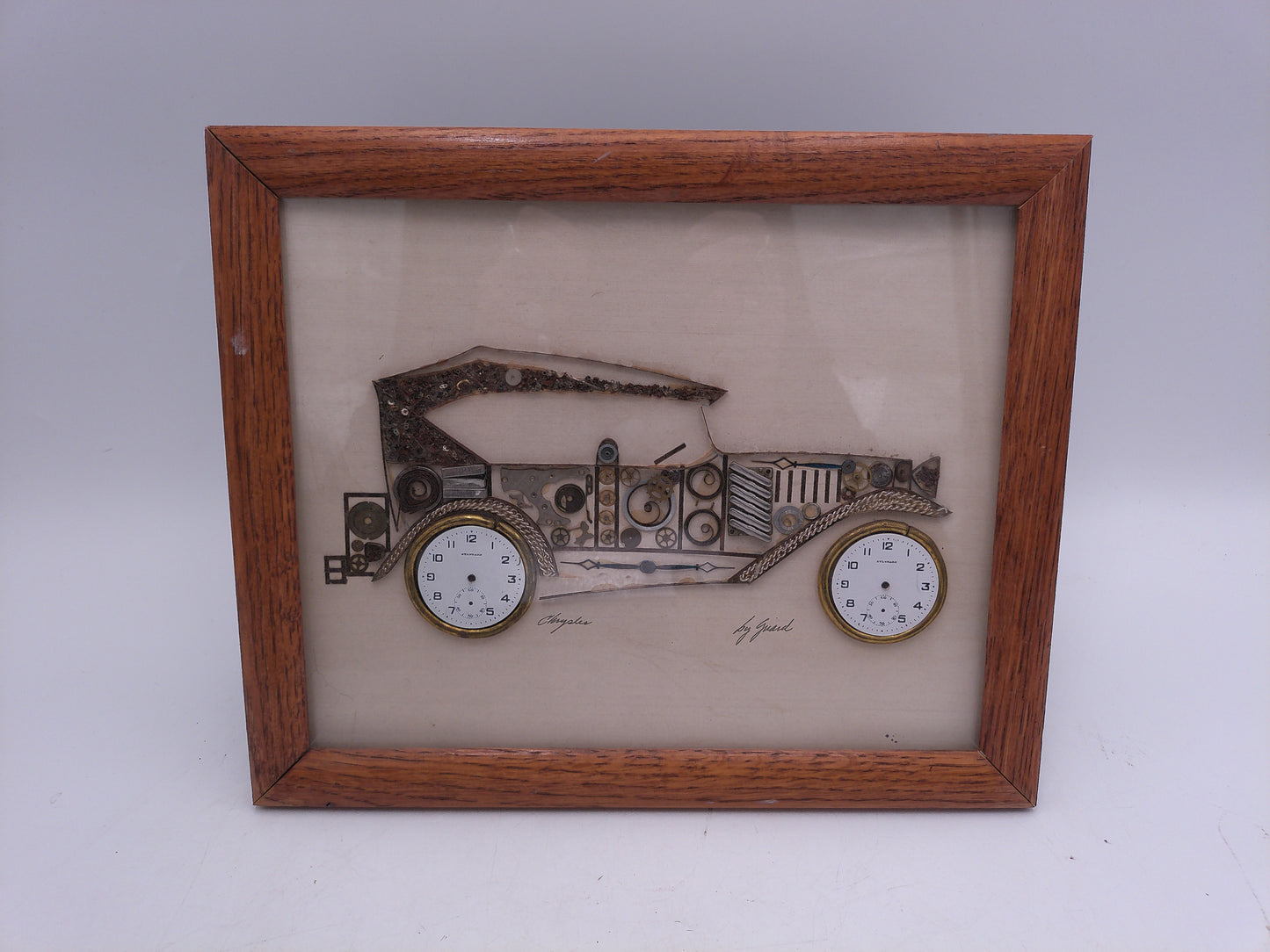 Vintage Girard's Watch Picture Original Art Piece 10.5" X 12" Signed by Artist