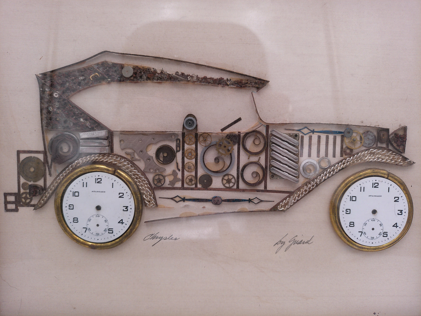 Vintage Girard's Watch Picture Original Art Piece 10.5" X 12" Signed by Artist