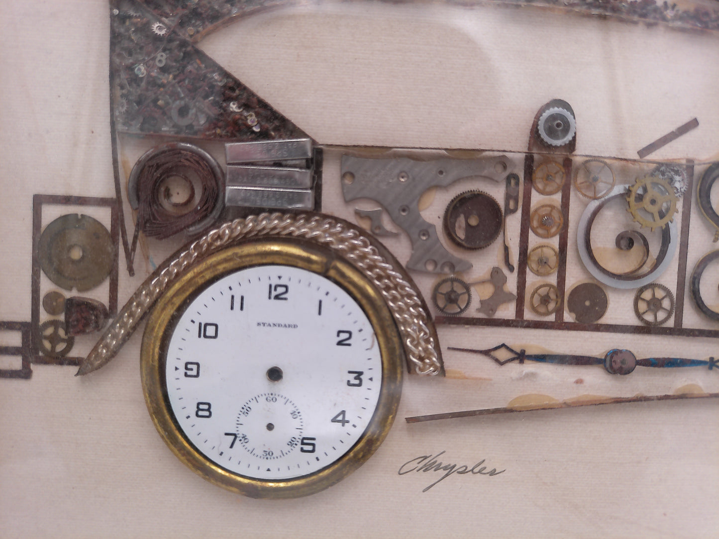 Vintage Girard's Watch Picture Original Art Piece 10.5" X 12" Signed by Artist