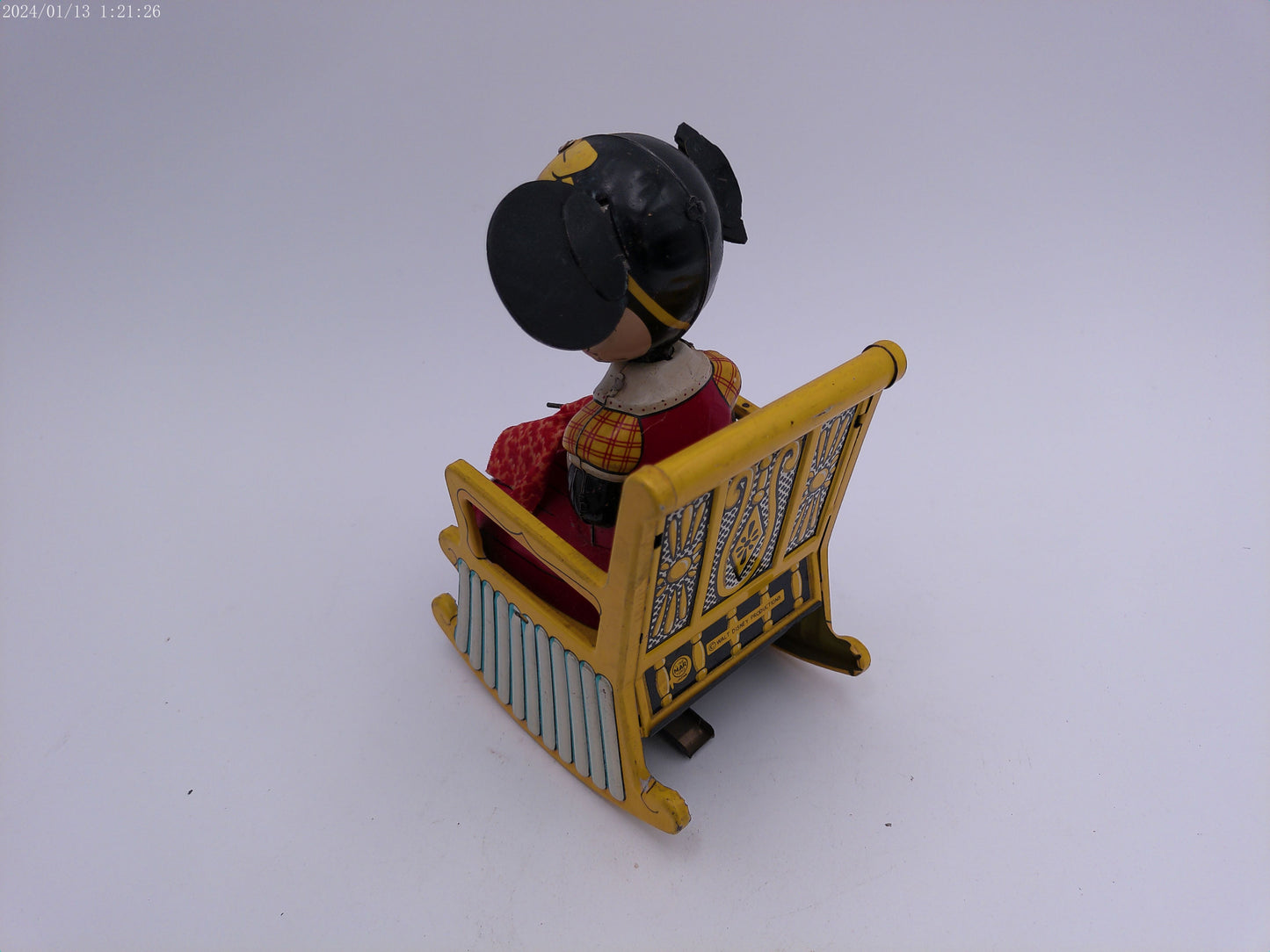 Disney Marx Line Mar Mechanical Minnie Mouse Knitting Tin Wind Up Toy