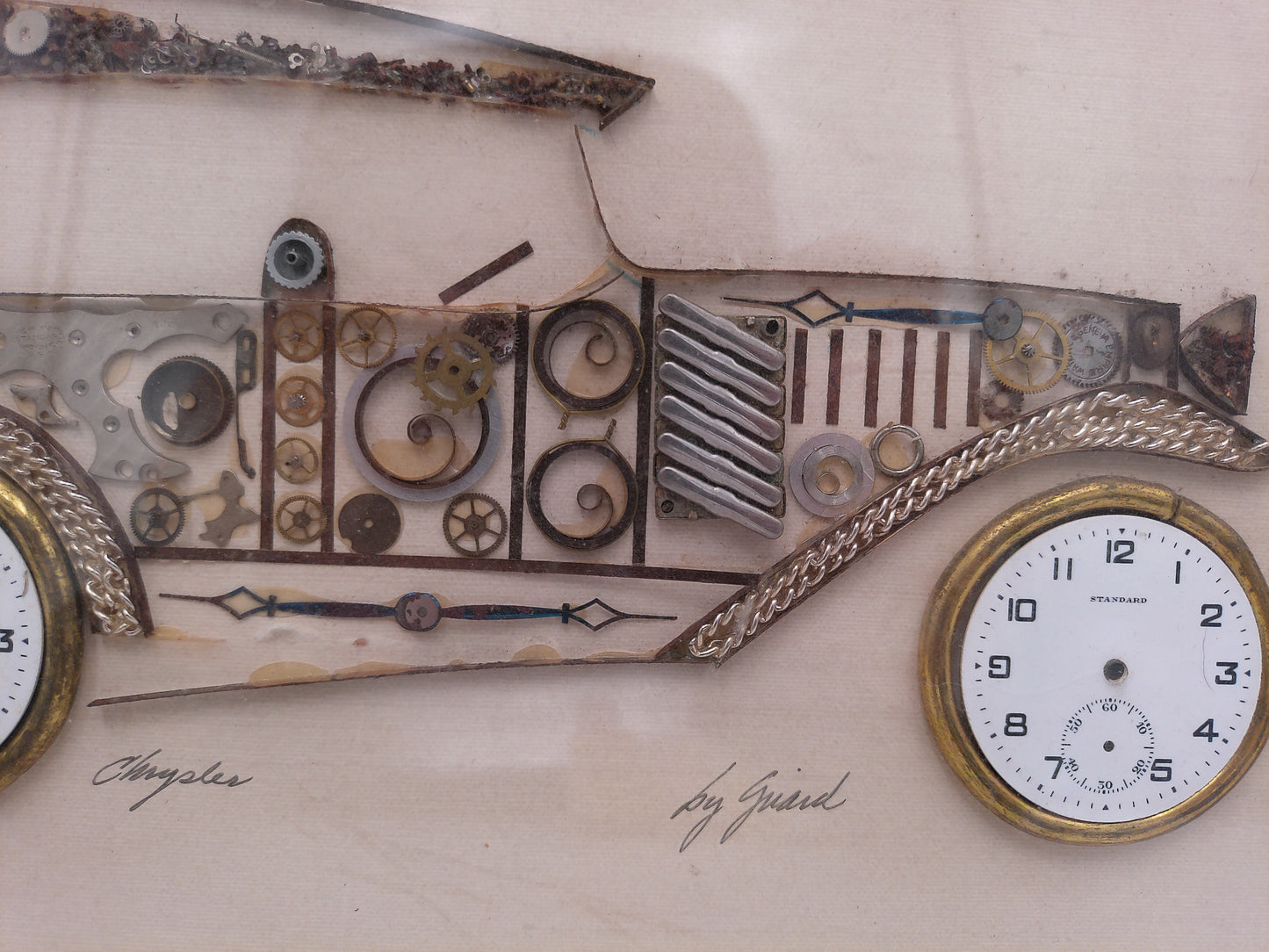 Vintage Girard's Watch Picture Original Art Piece 10.5" X 12" Signed by Artist