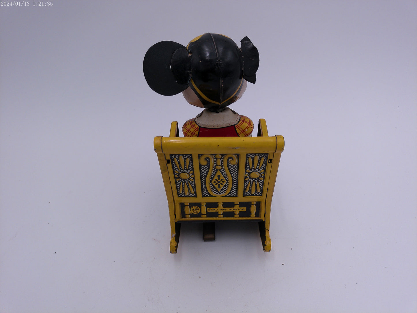 Disney Marx Line Mar Mechanical Minnie Mouse Knitting Tin Wind Up Toy