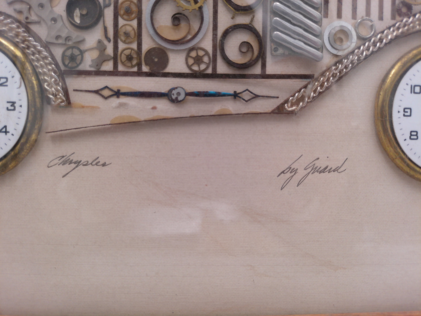 Vintage Girard's Watch Picture Original Art Piece 10.5" X 12" Signed by Artist