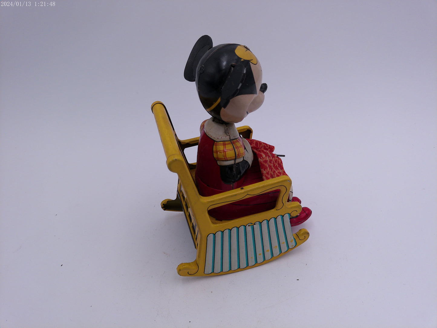 Disney Marx Line Mar Mechanical Minnie Mouse Knitting Tin Wind Up Toy