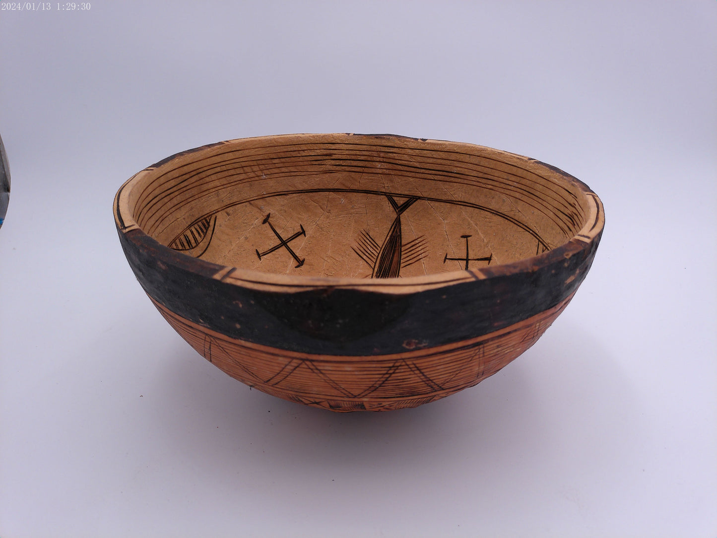 Old Wooden African Bowl African Decoration