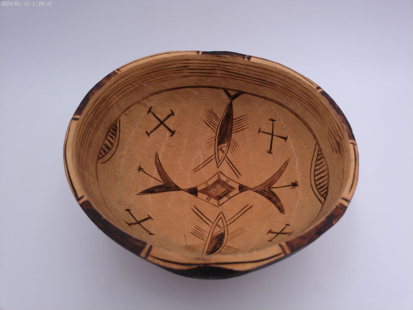 Old Wooden African Bowl African Decoration