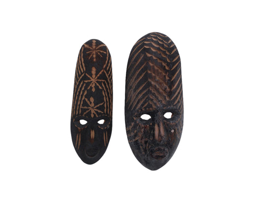African  Hand carved  wood mask Pair of Them