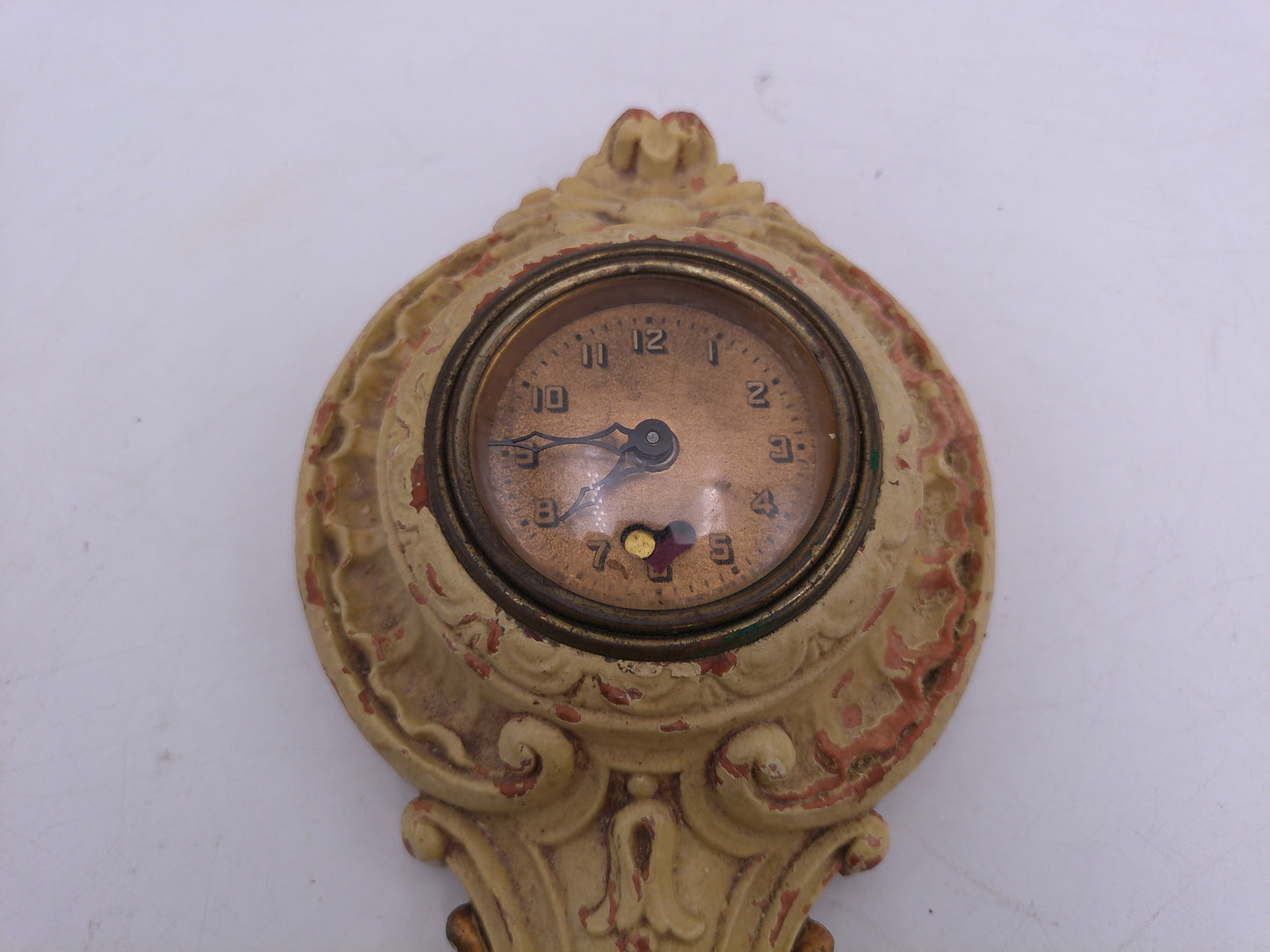 Wall Clock Very old Sail boat Picture on front Wind-up