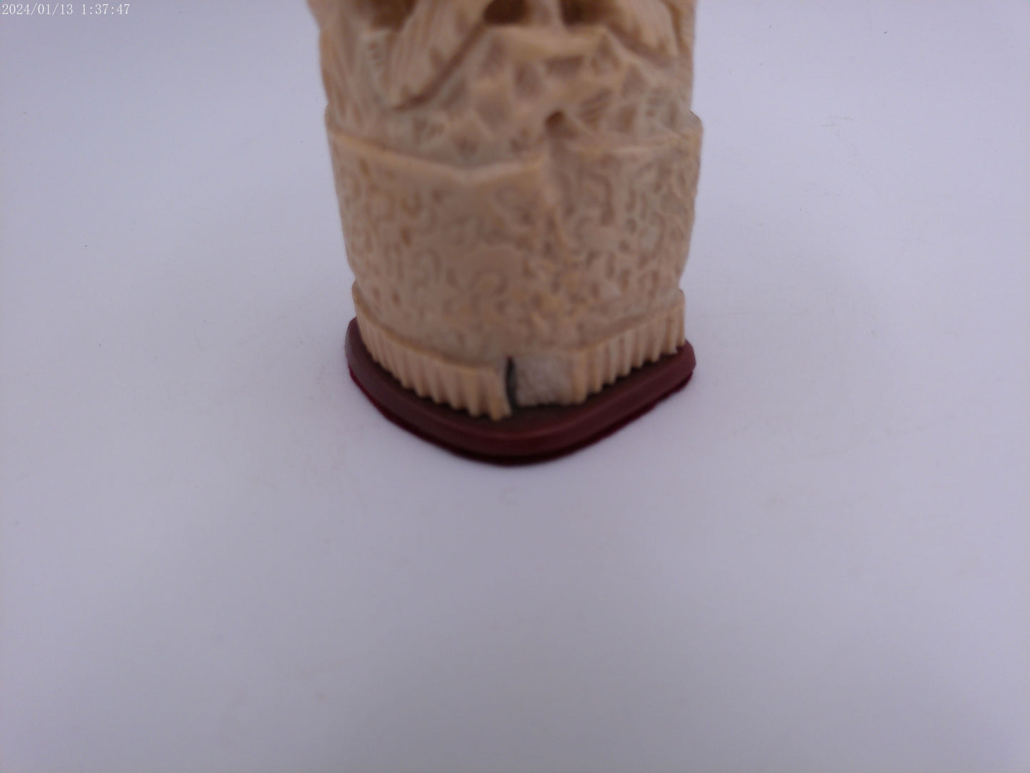 handcrafted bone hand carved Pen stand with hand carved design