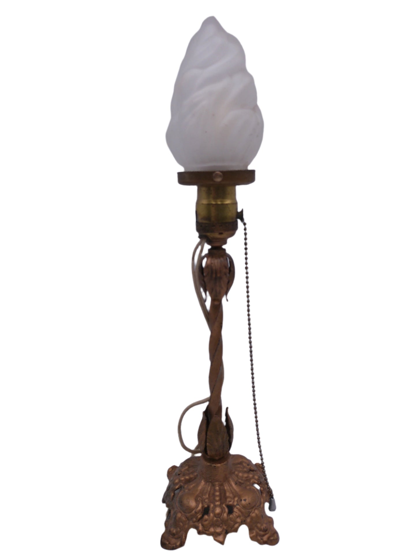 Brass Candle Holder Vintage Table Lamp