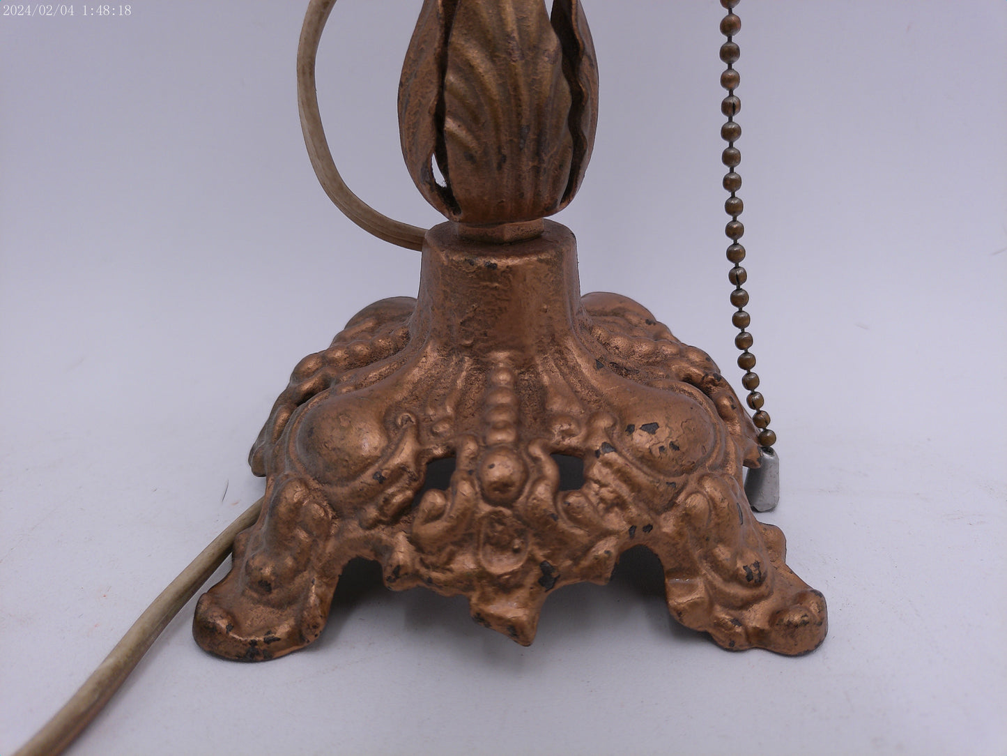Brass Candle Holder Vintage Table Lamp