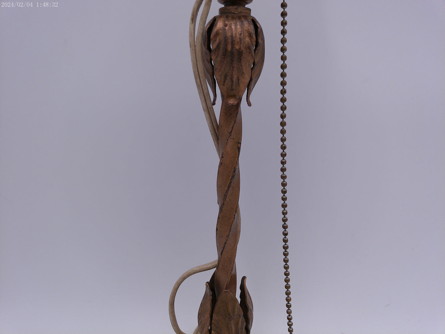 Brass Candle Holder Vintage Table Lamp