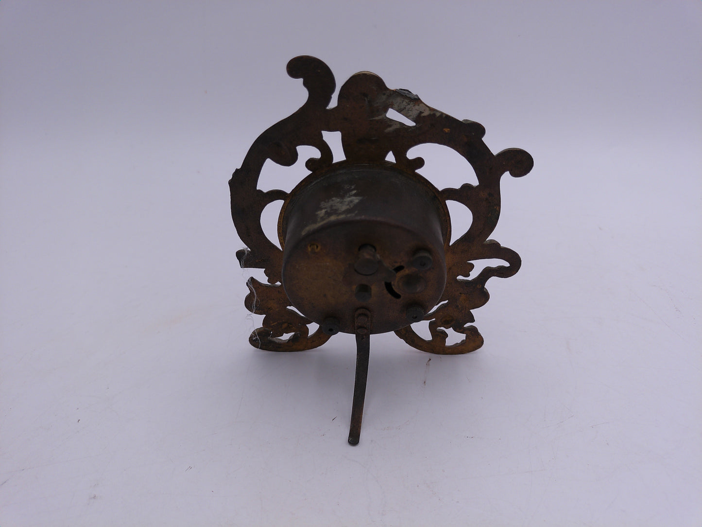 New Haven Clock Co Desk or Mandel Clock Bronze Cast Iron Nouveau Design Vintage