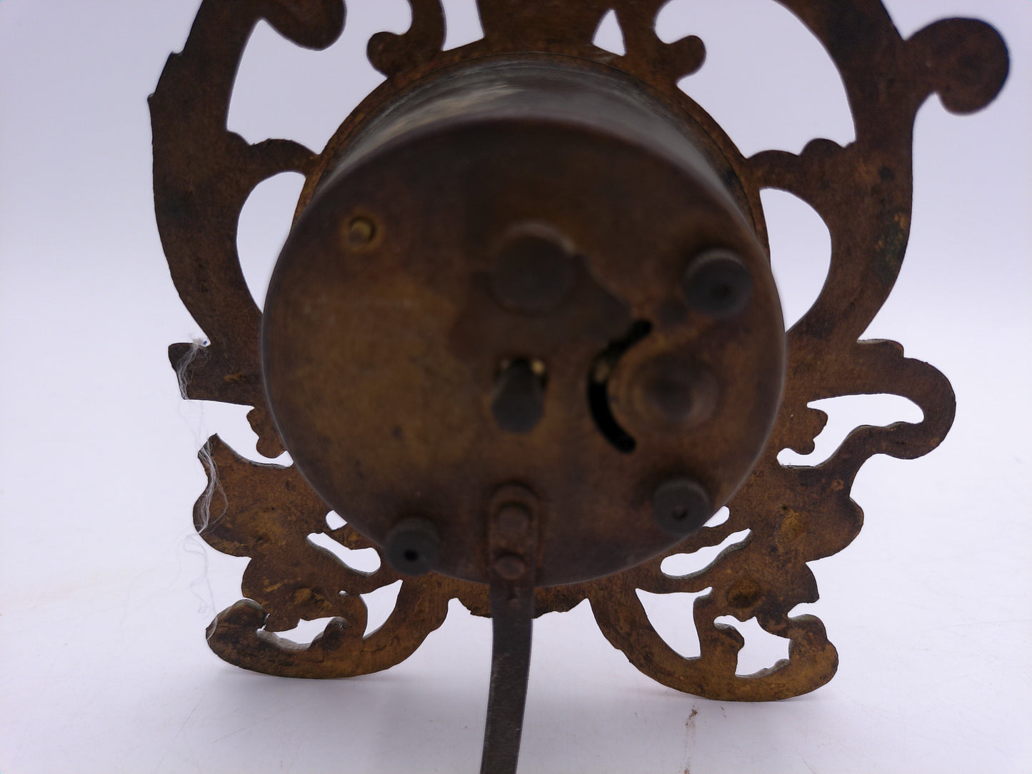 New Haven Clock Co Desk or Mandel Clock Bronze Cast Iron Nouveau Design Vintage
