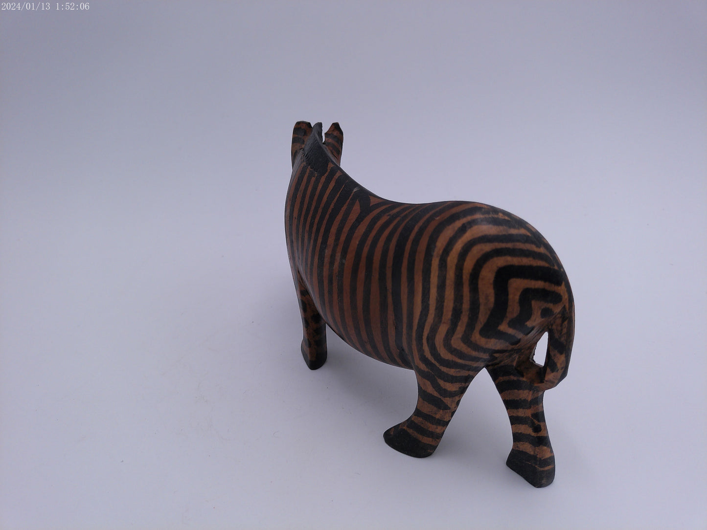 Zebra with Baby Figure Wood vintage mid century artwork