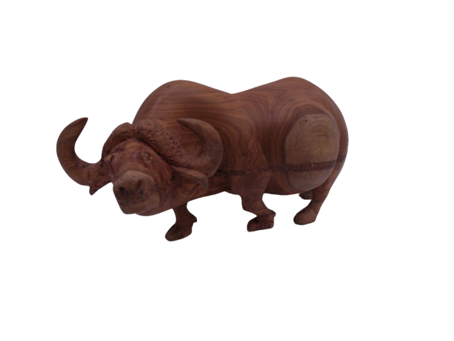 African Water Buffalo wood Statue Vintage
