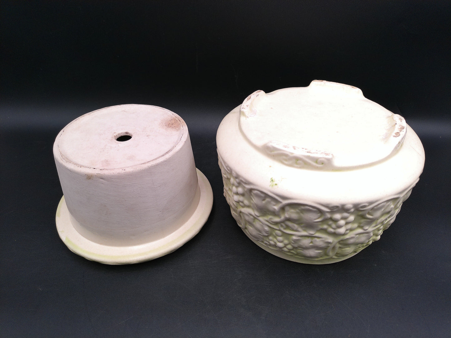 Floral Ceramic Pot Vase with Insert Vintage