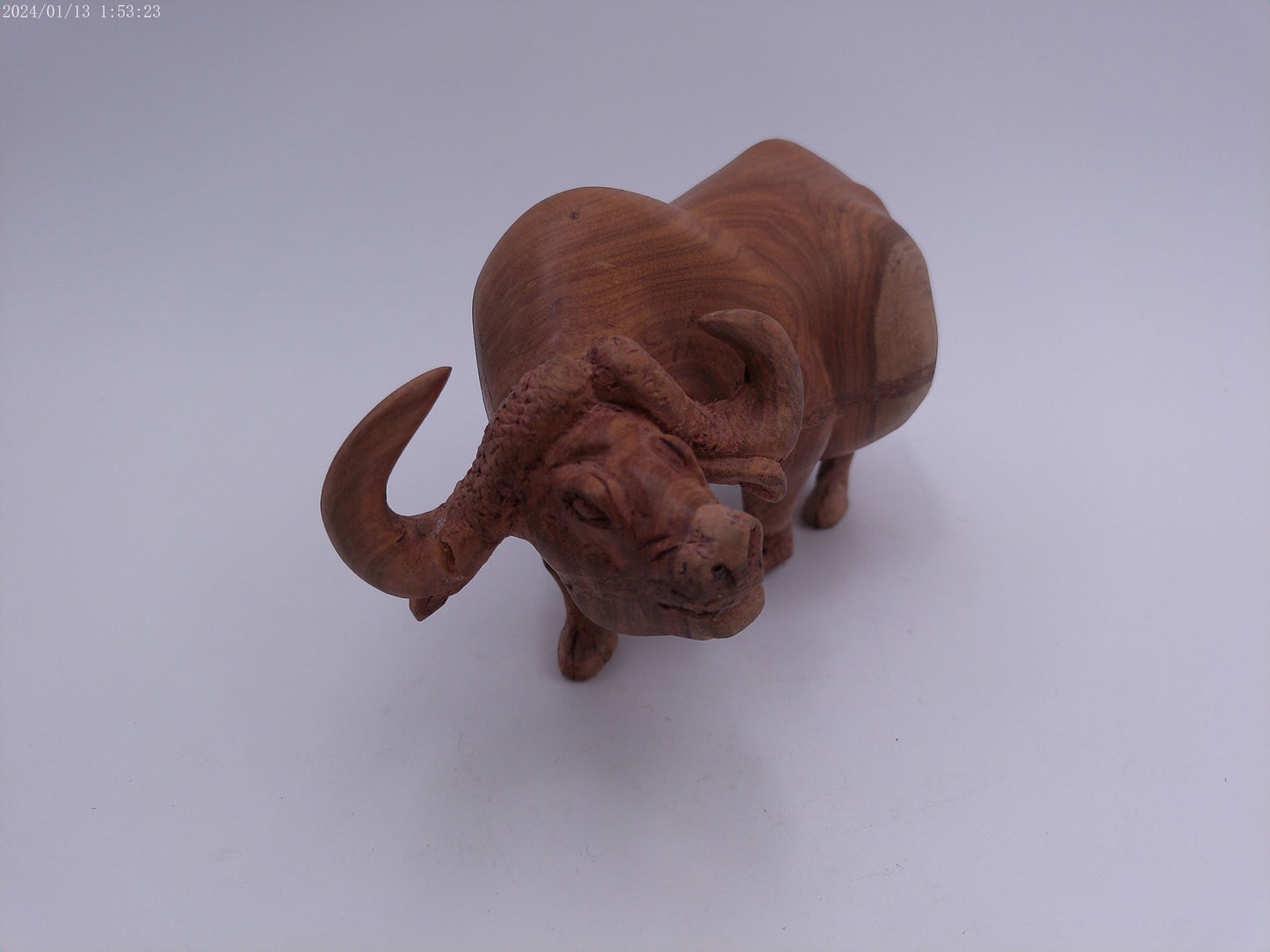 African Water Buffalo wood Statue Vintage