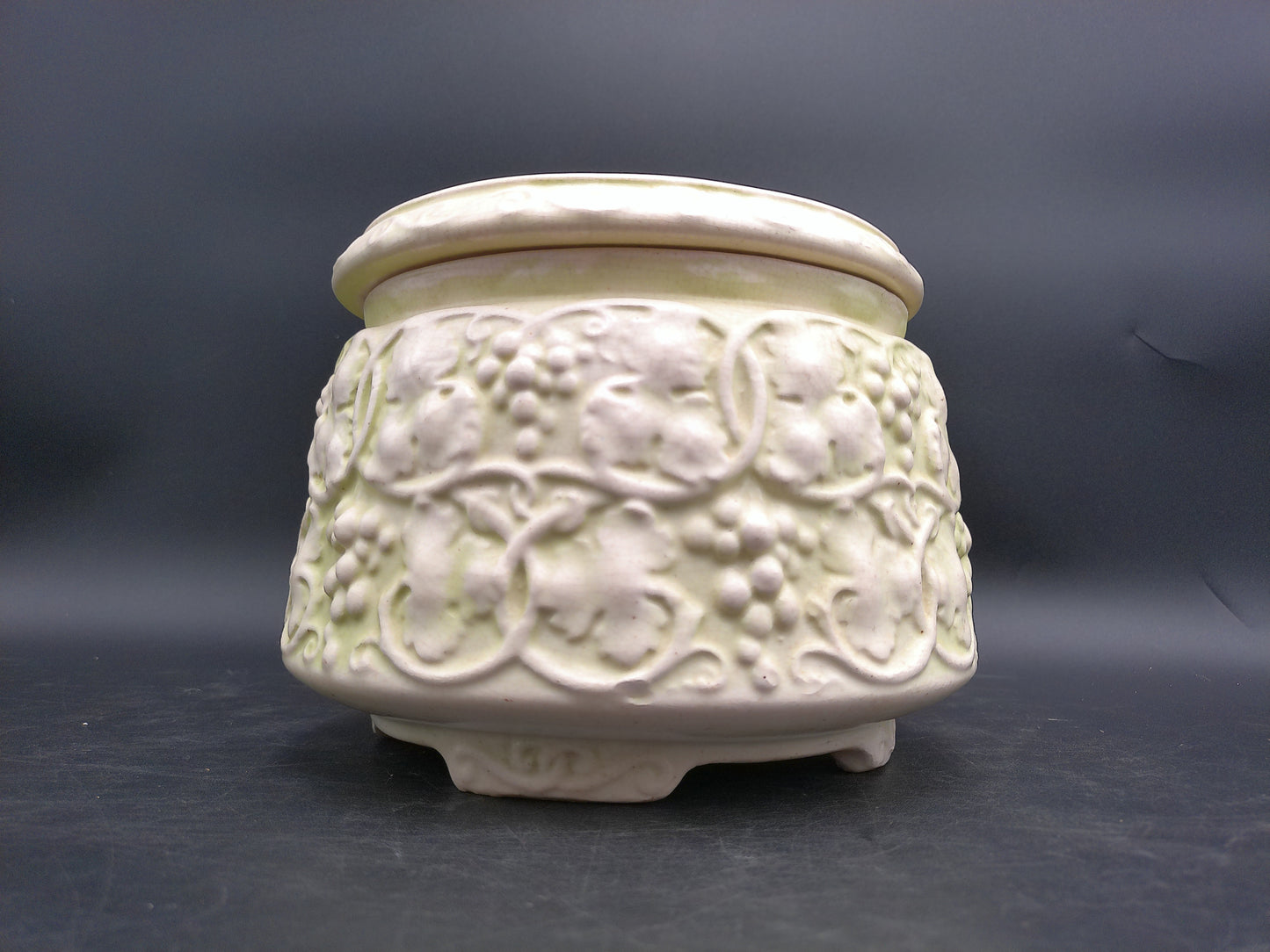Floral Ceramic Pot Vase with Insert Vintage