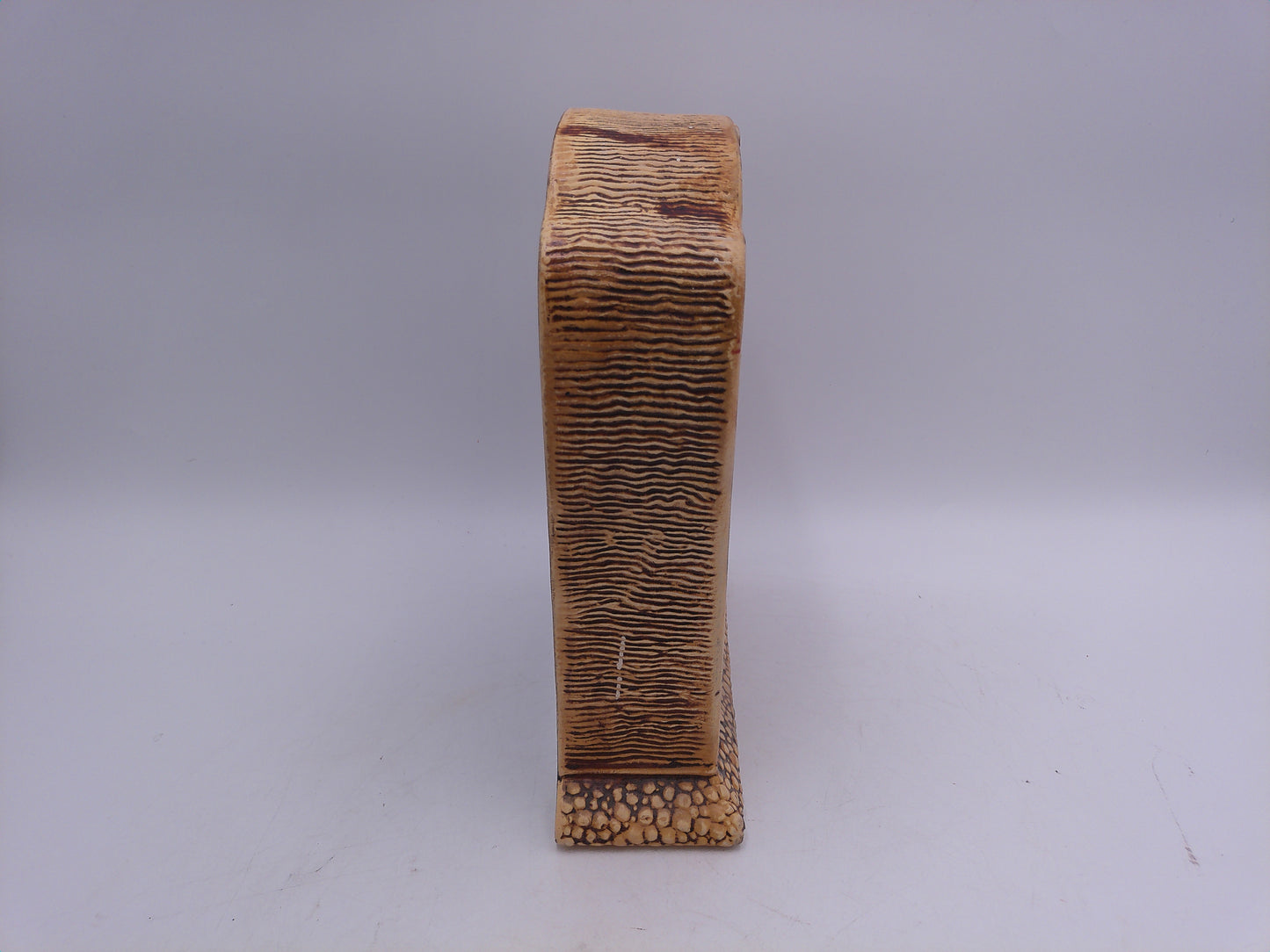 Ceramic Pottery British Mantel Piece Mantel Clock Vintage Works