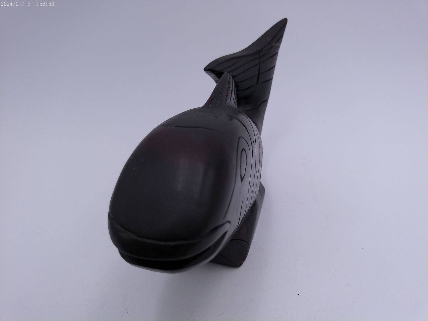 Vintage Hand Carved Mahoney Wooden Fish 8.5” x 5.25”