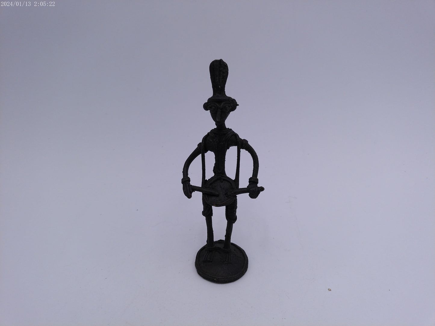 African Musician Sculptures, Senegal Metal Statue