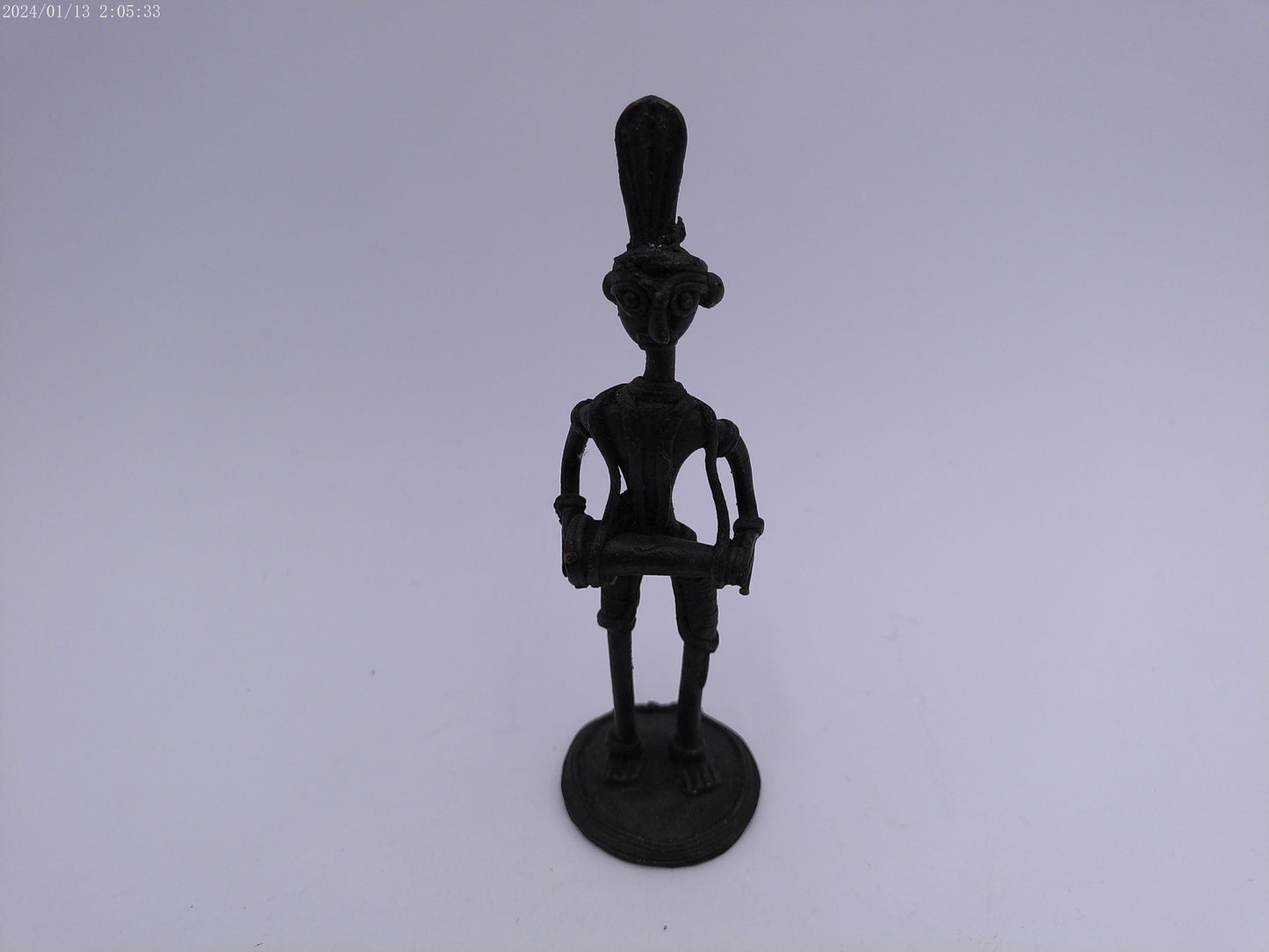 African Musician Sculptures, Senegal Metal Statue