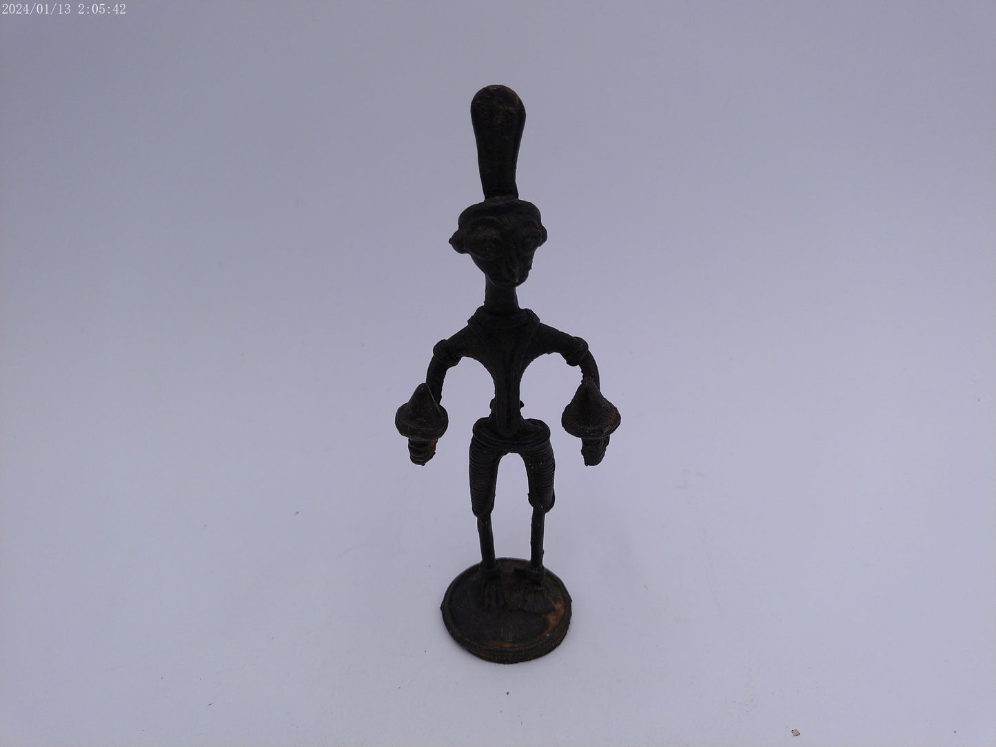 African Musician Sculptures, Senegal Metal Statue