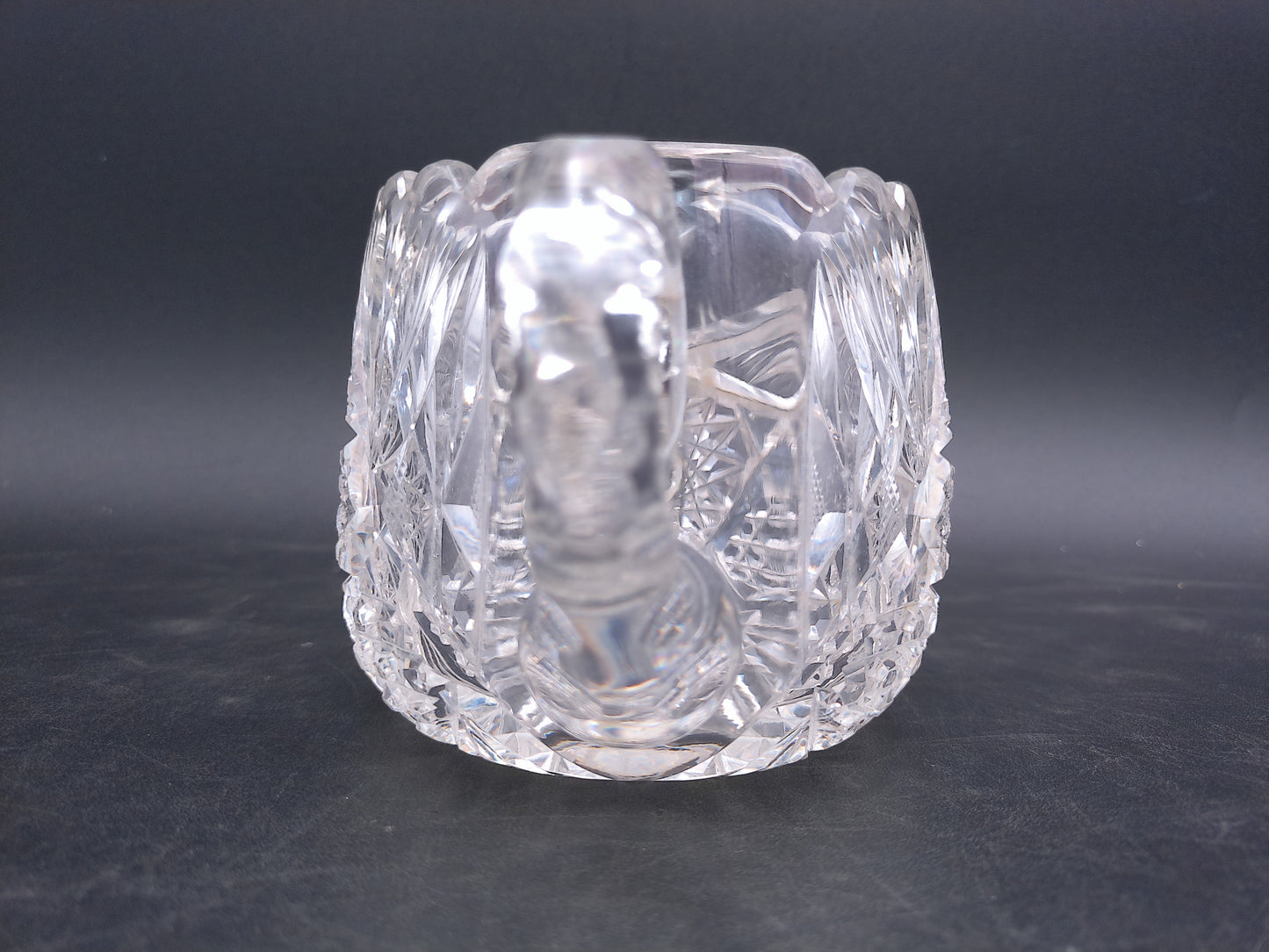 Small Beautiful Elegant Crystal Glass Creamer Vintage