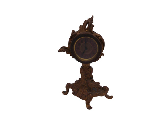 Art Nouveau Clock Gilt Gold Bronze Vintage small deer on base