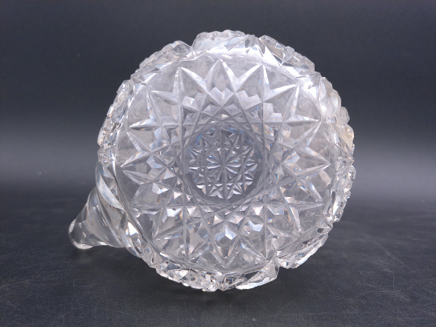 Small Beautiful Elegant Crystal Glass Creamer Vintage