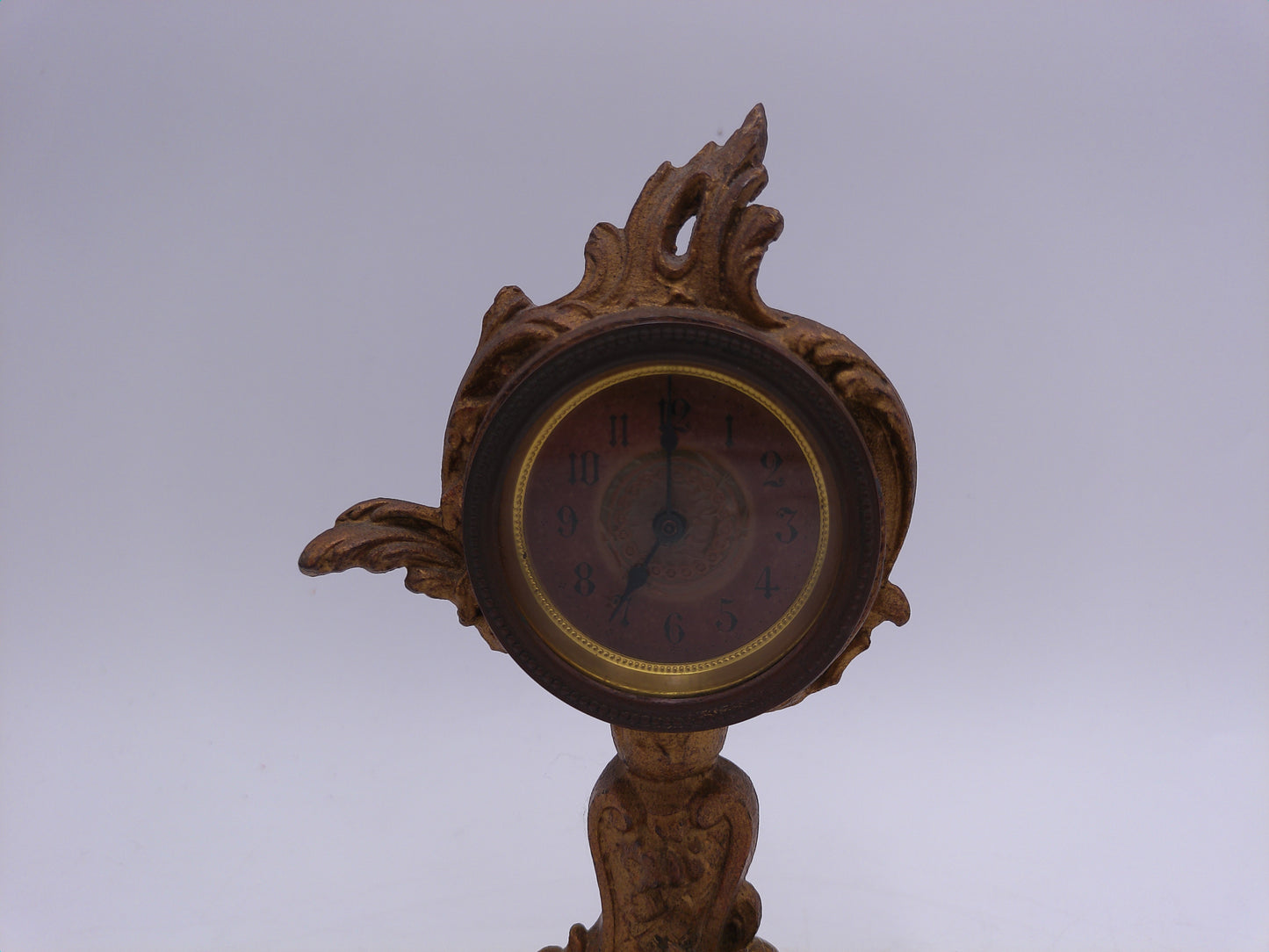 Art Nouveau Clock Gilt Gold Bronze Vintage small deer on base